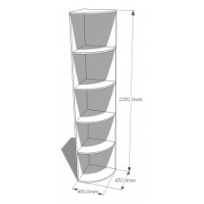 Угловой элемент прямой: дл. 450, выс. 2350